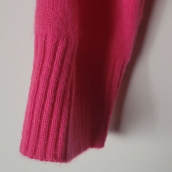 NEW VTG Express Pink XS Cashmere Sweater Cardigan Y2K Coquette Fitted 50s 60s - Picture 4 of 13